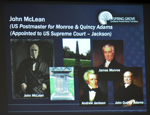 John McLean was US Postmaster for Monroe and John Quincy Adams.