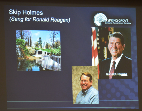 Skip Holmes once sang for Ronald Reagan.